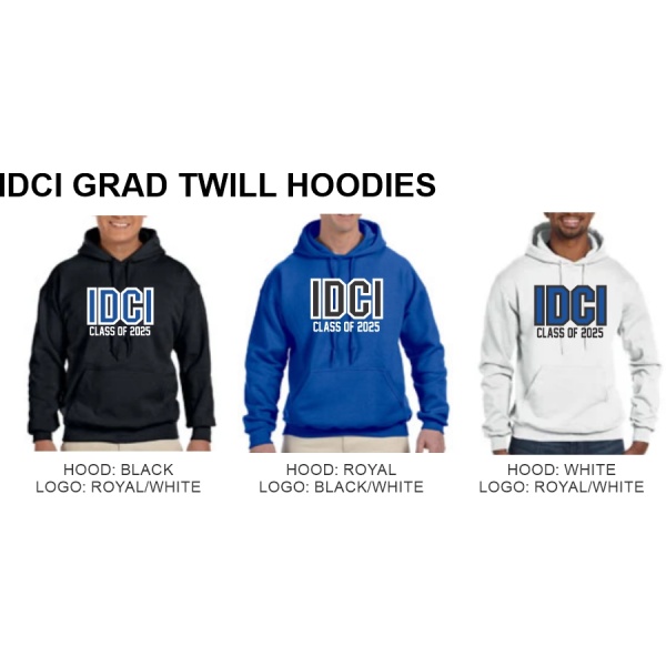 GRAD - Adult Cotton Hoodie with Sewn on Twill GRAD Logo